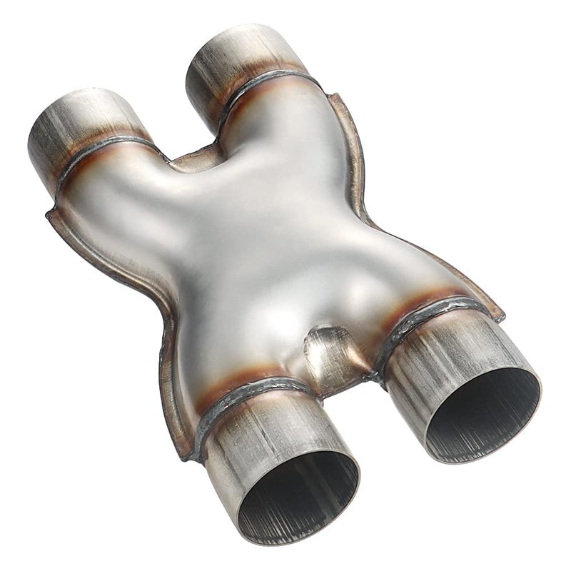 LCGP Universal 2.5" In/Out Crossover X Pipe 12" Length Stainless Steel Exhaust Pipe - Image 5